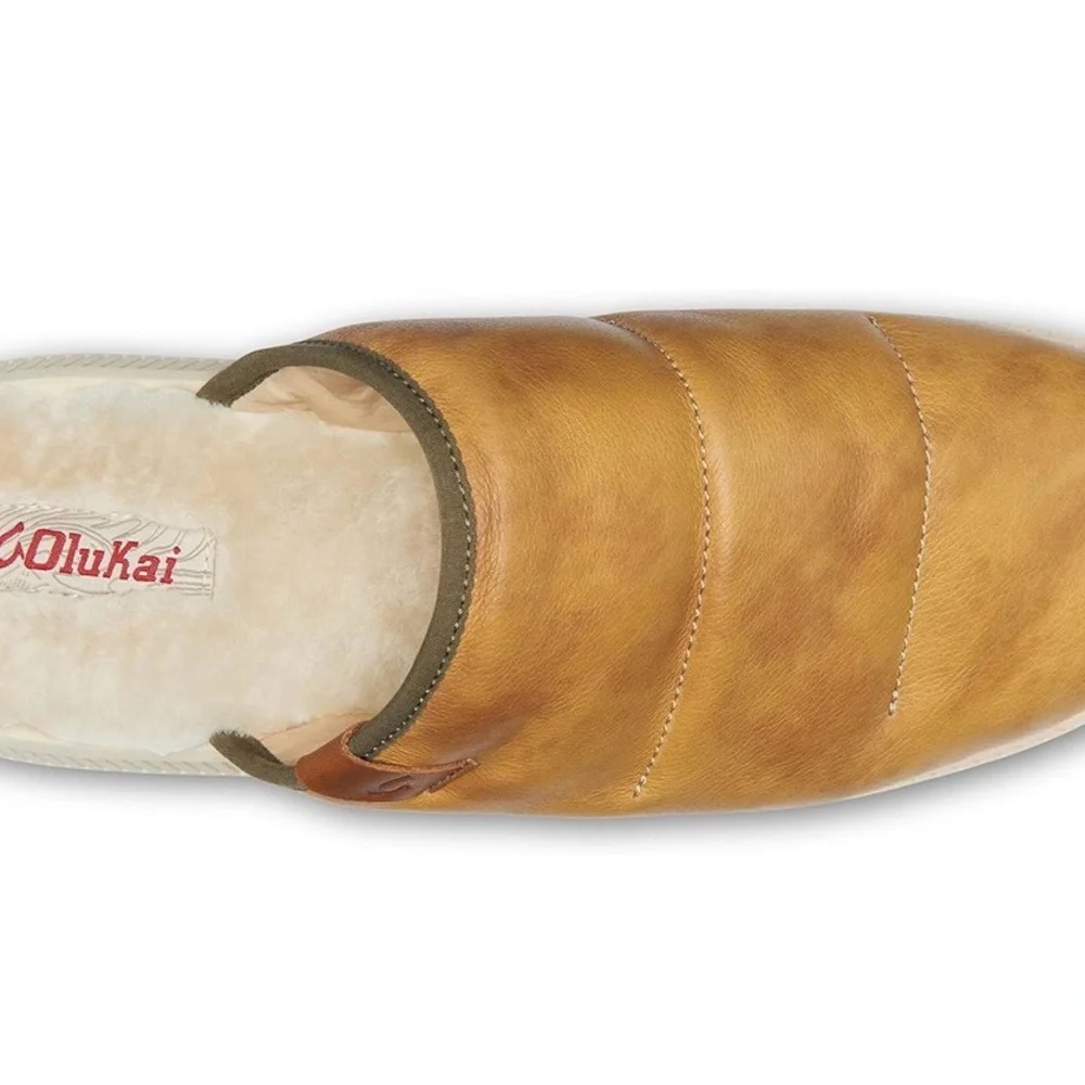 BRAND NEW OluKai Mua 'Ili men's leather mule slippers NEW Sz 10 - Picture 10 of 10